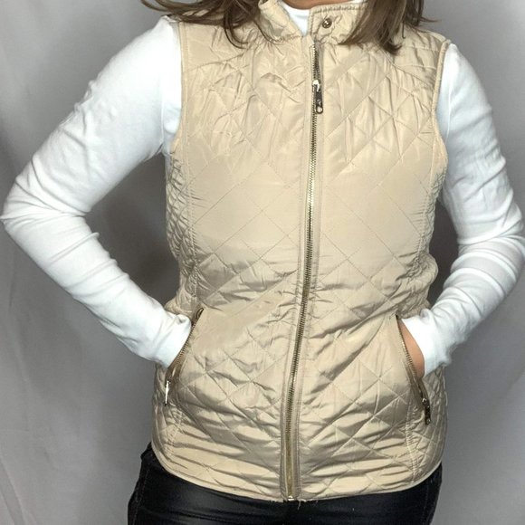 Zara Champagne Puffer Vest - Picture 3 of 6